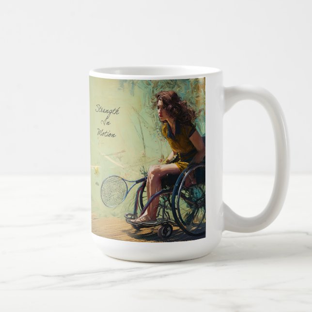 Styrka i Rörelse Inspirerande Rullstolsidrottare Kaffemugg (Höger)