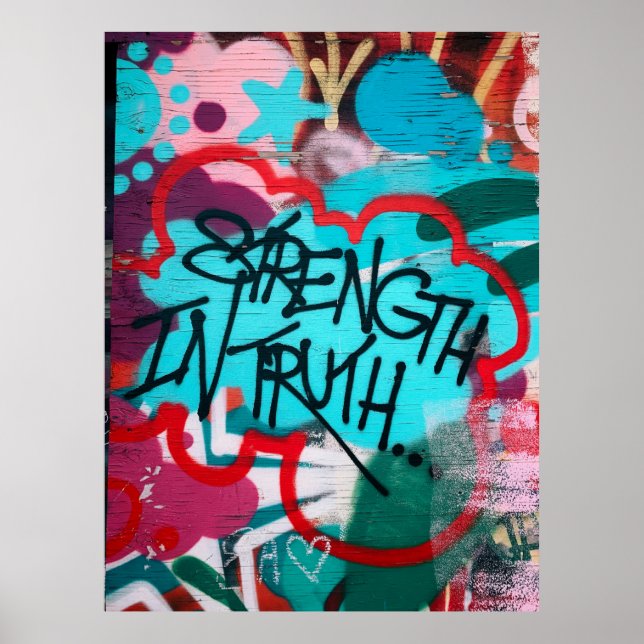 Styrka i sanningsgraffiti poster (Framsidan)