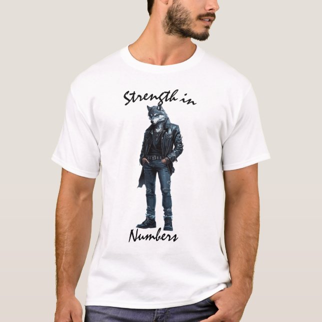 Styrka i Vargen Nummertecken T-Shirt (Framsida)