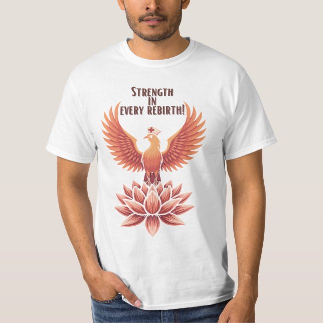 Styrka i varje födelse - Phoenix Nurse T-Shirt (Framsida)