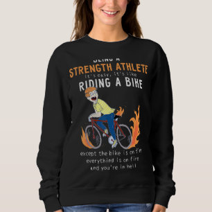 Styrka Idrottsman som Riding Bike Cyclist Funny T Shirt
