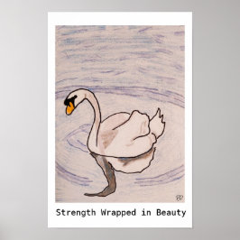 Styrka inkapslad i skönhet poster