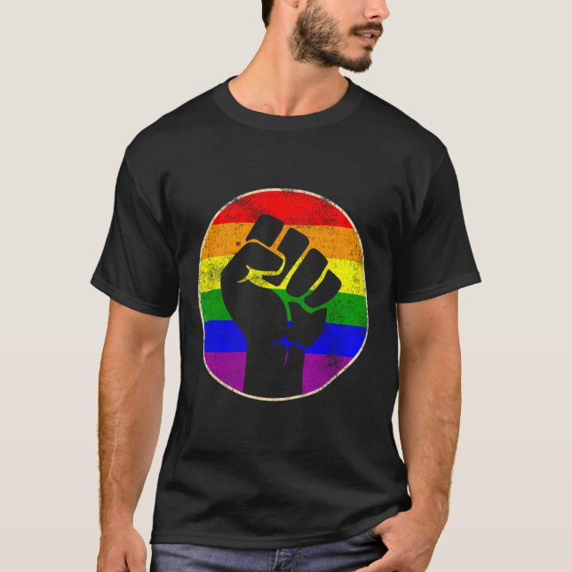 Styrka kraft för Lesbisk av stammen för kvarvarand T Shirt (Framsida)