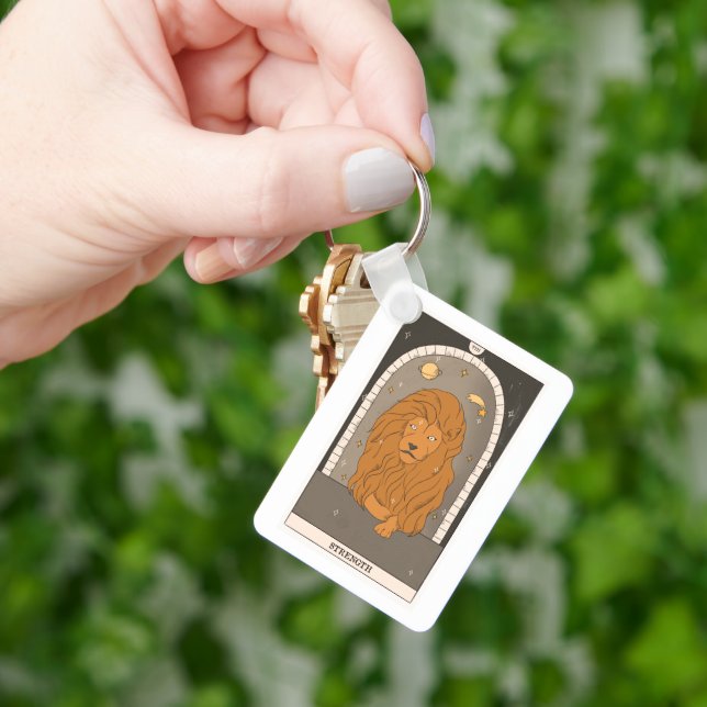 Styrka major Arcana tarot card astrology alchemy Nyckelring (Hand)