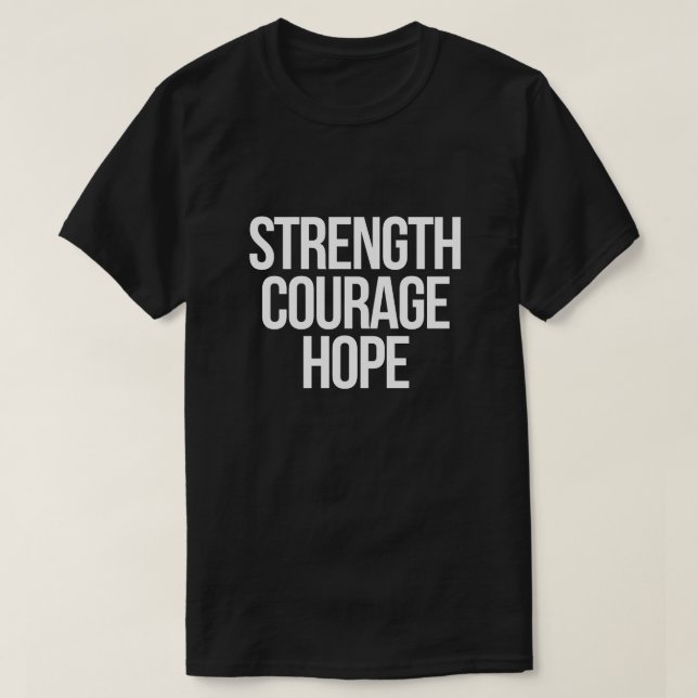 Styrka Mod Hopp Tröja – Minimal Cancer Medveten (Design framsida)
