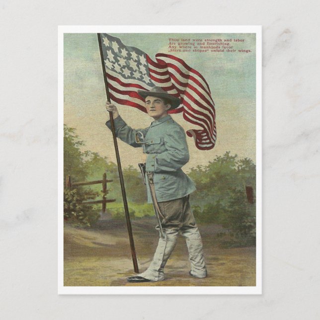 Styrka och arbete vykort (Framsida)