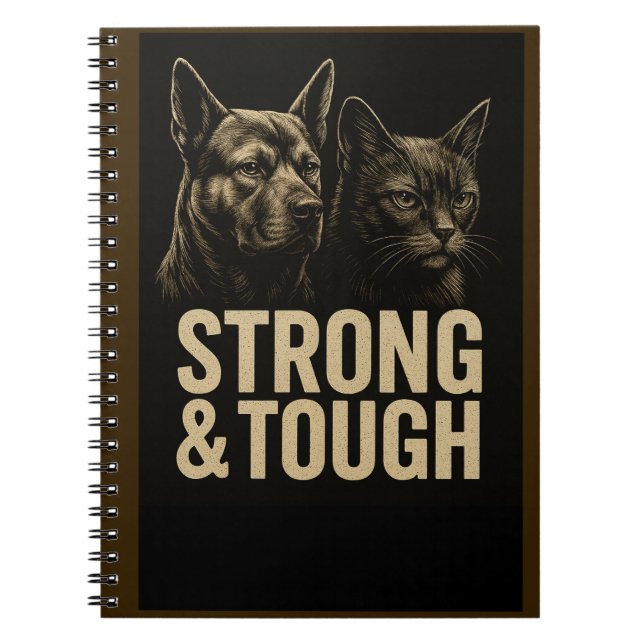 Styrka och motståndskraft: djärv konst anteckningsbok (Framsidan)