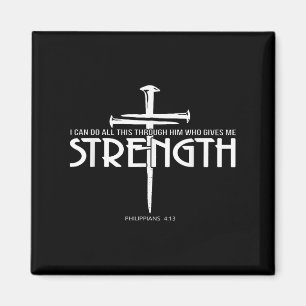 Styrka och Nagel Kor bibel Verse Christian Magnet