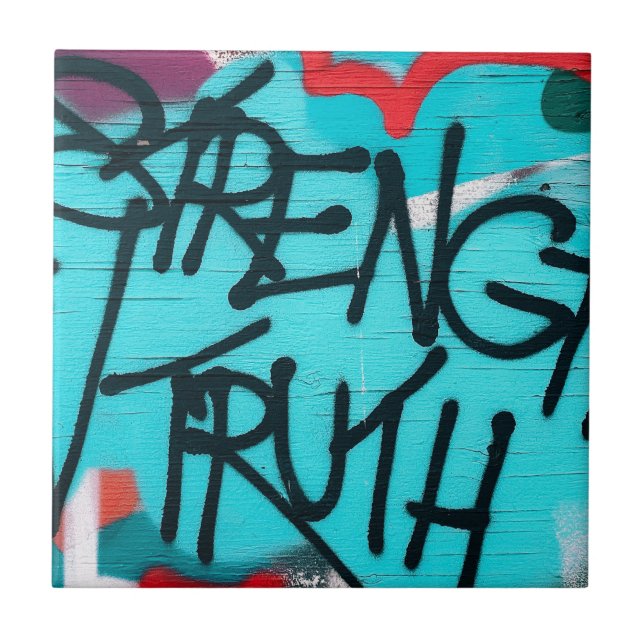 styrka och sanning kakelplatta (Framsidan)