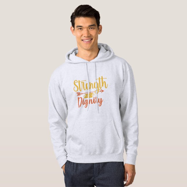 Styrka Och Värdighet Hoodie (Hel framsida)