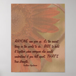 Styrka Orange Solrosinspiration Poster