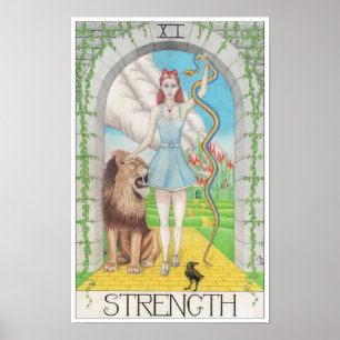 Styrka tarotkort poster