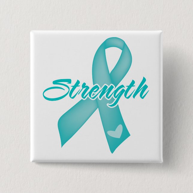 Styrka - Teal Ribbon Knapp (Framsida)