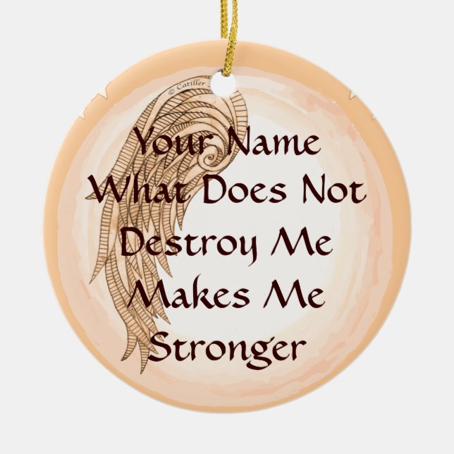 Styrka Vinge Julgransprydnad Keramik (Framsidan)