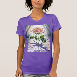 Styrka visar i sårbarhet Watercolor Ro T Shirt