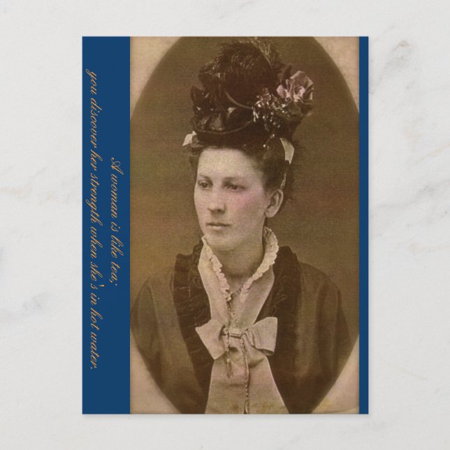 Styrkan av en kvinna vykort (Framsida)