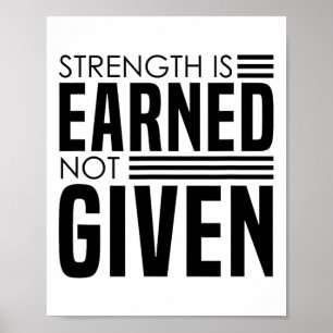 Styrkan har skapats - Bodybuilding-rubrik Poster