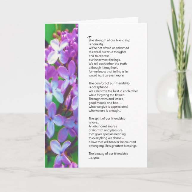 Styrkan i vår Vänskap... Kort (Framsida)