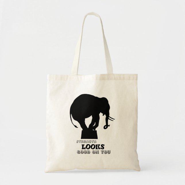 Styrkan ser bra ut på dig Tote Bag Tygkasse (Framsidan)