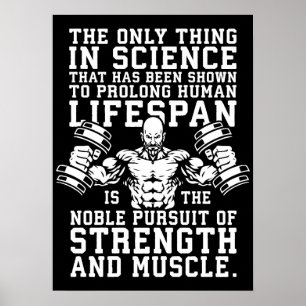 Styrke- och muskelsträvan - Gamle Man Workout Poster