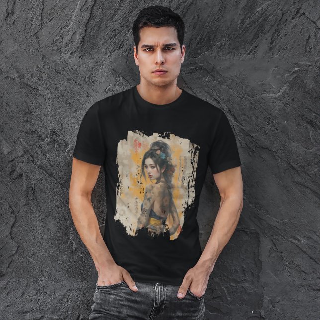 Styrkebloomer: En Vintage Street Art Elegance T Shirt (Skapare uppladdad)