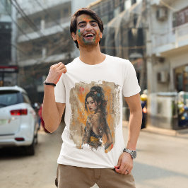 Styrkebloomer: En Vintage Street Art Elegance T Shirt