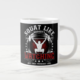 Styrketräna som om ingen tittar Fitness Gym Tränin Jumbo Mugg