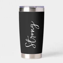 Styrketräning Gym Tumbler Starkt Manus Svart Bulk