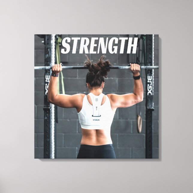 Styrketräning Kvinnor Muskel Motivation Canvastryck (Framsida)