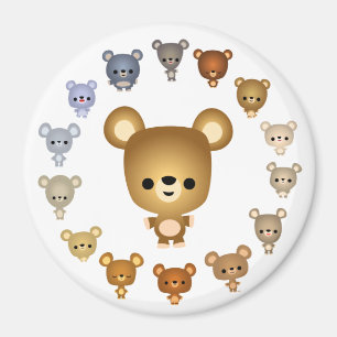 Styrnät för Tecknaden Bear Spädbarn Magnet