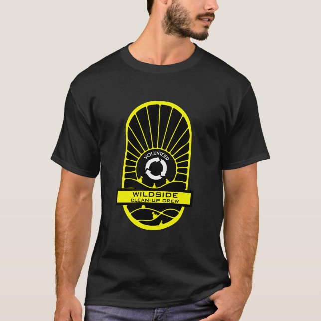 Styrning av persikor - upp frivillig besättning t shirt (Framsida)