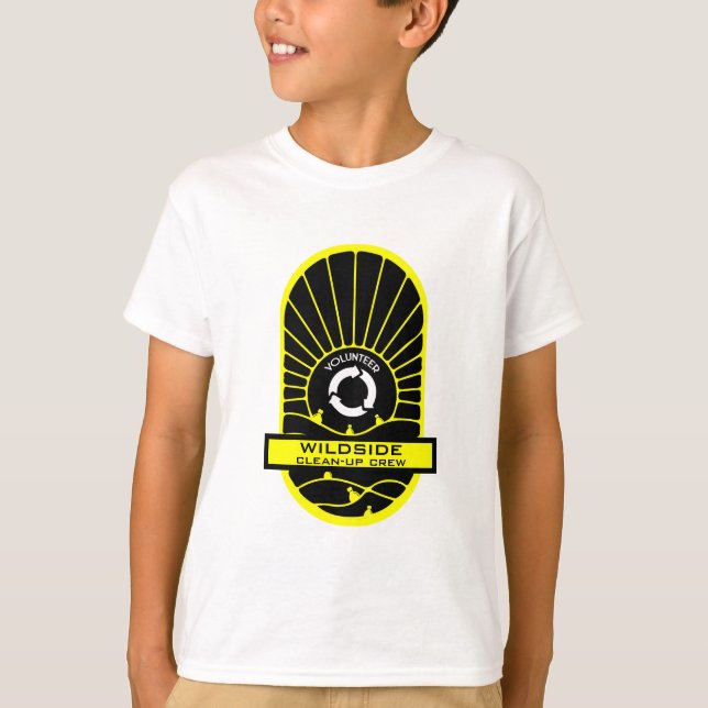 Styrning av persikor - upp frivillig besättning t shirt (Framsida)