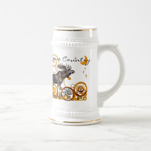 Styrning för vintage av moose Illustration Sejdel