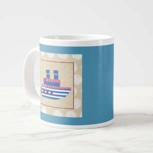Styrning med propeller och blå röksäckar jumbo mugg