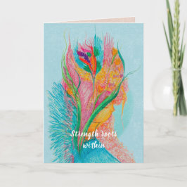 Styrningsrötter inom det inspirerande hälsningskor tack kort