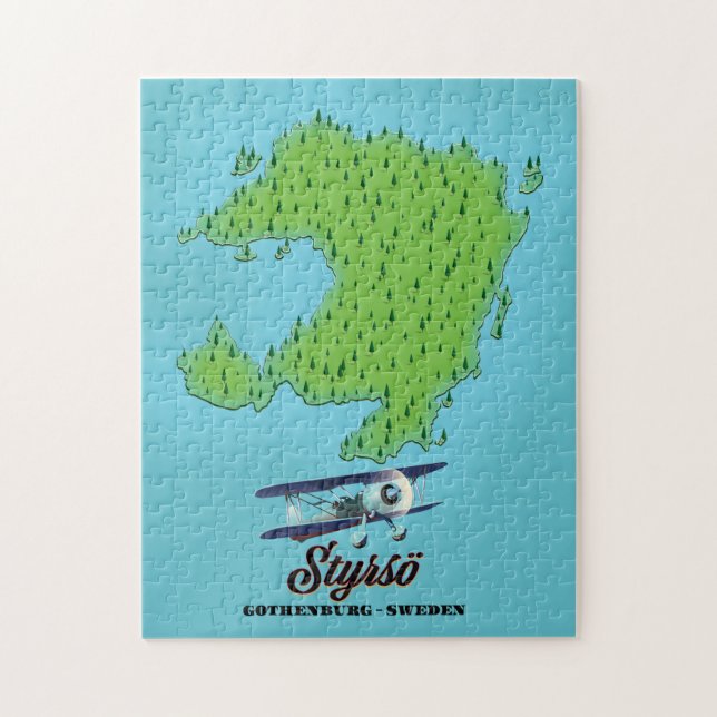 Styrsö Göteborg Sverige karta Pussel (Vertikal)