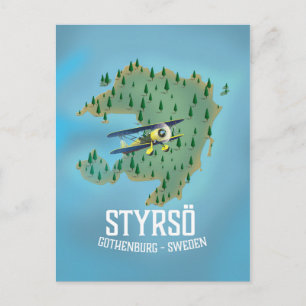 Styrsö, sverige resaffisch. vykort