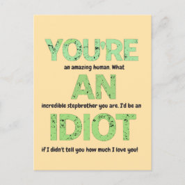 Styvbror, du är en fantastisk människogåva vykort