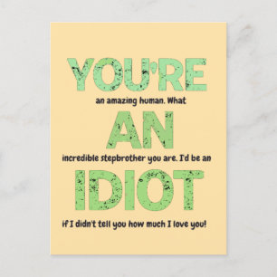 Styvbror, du är en fantastisk mänsklig gåva vykort