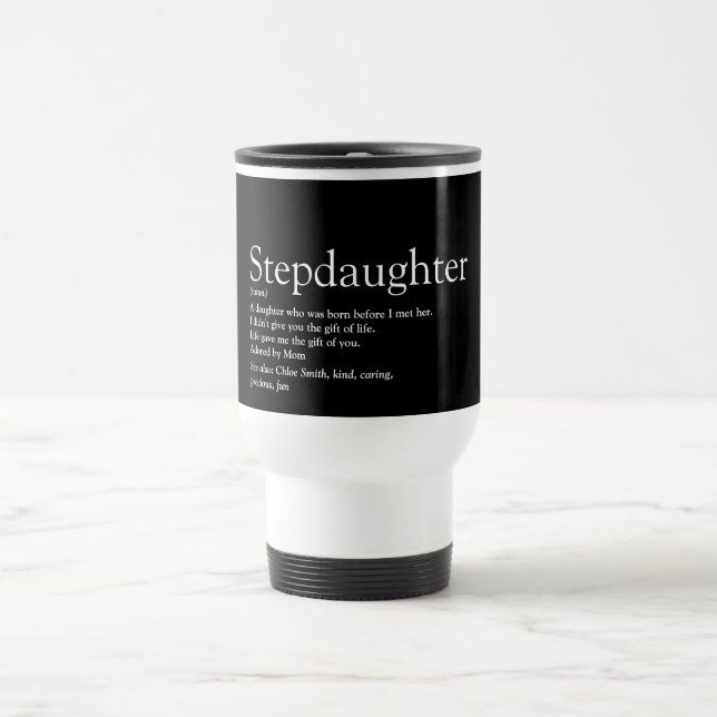 Styvdotters Definition Svart och Vitt Kul Resemugg (Center)