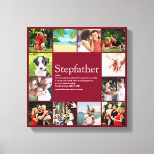 Styvfar Styvpappa Definition 12 Foto Burgundy Canvastryck