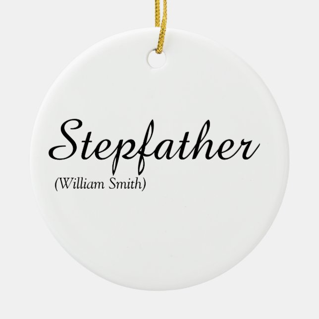 Styvfar, styvpappa Definition Elegant Skripta Julgransprydnad Keramik (Framsidan)