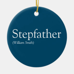 Styvfar, styvpappa Definition Modern Blå Julgransprydnad Keramik