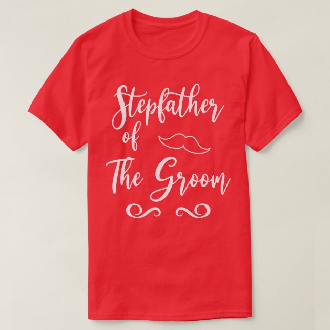 Styvfar till brudgum och brud bröllopsmatchning  t shirt (Design framsida)