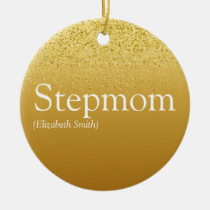 Styvmoder Elegant Guld Glitter Glam Julgransprydnad Keramik