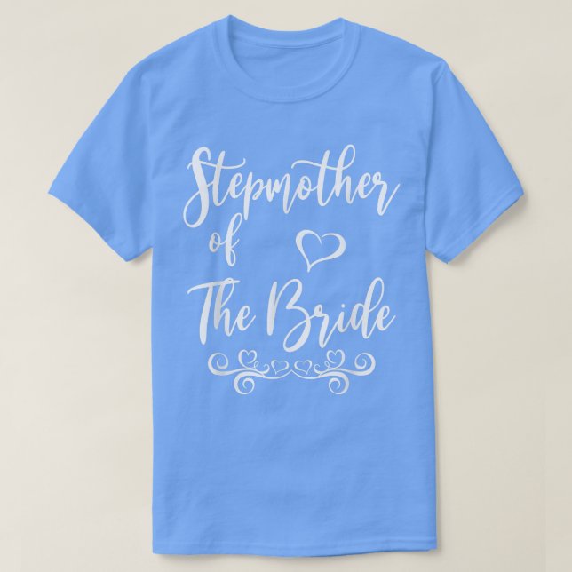 Styvmoder för brud och brudgummen vigsel matchande t shirt (Design framsida)