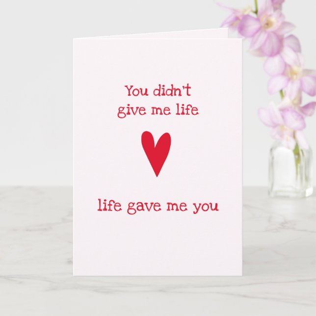 Styvmoder 'Tack' | Rött Hjärta Kort (Orkide)