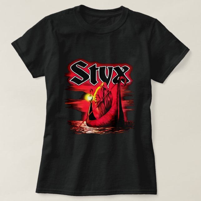 Styx Band Retro Aesthetic Fan Art Design T Shirt (Design framsida)