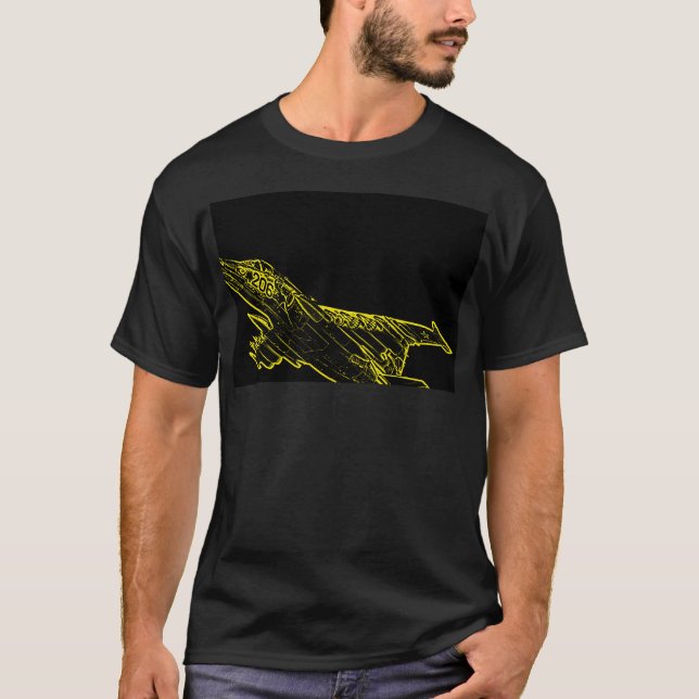 SU 25 Grach sovjetisk frogfoot Flygplan Sketch  T Shirt (Framsida)