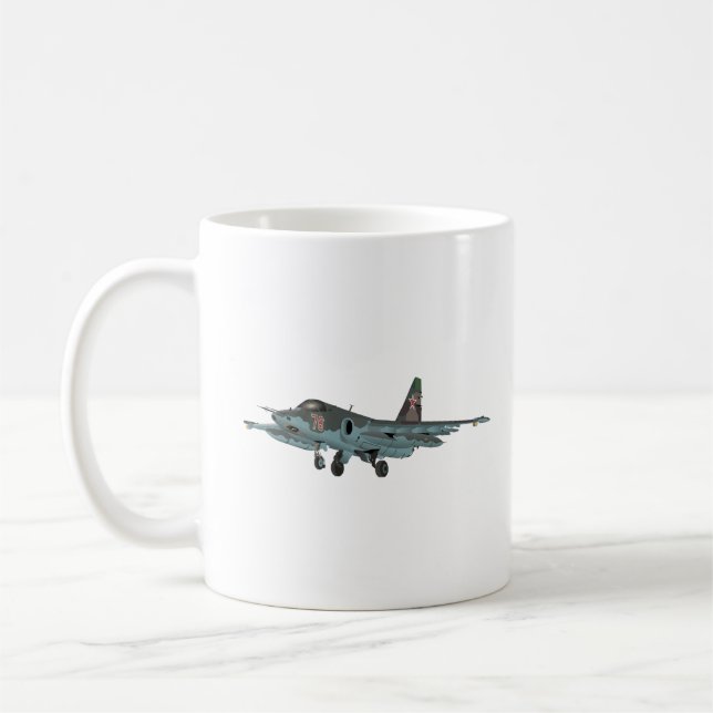 Su-25 ryska Jet-flygplan Kaffemugg (Vänster)